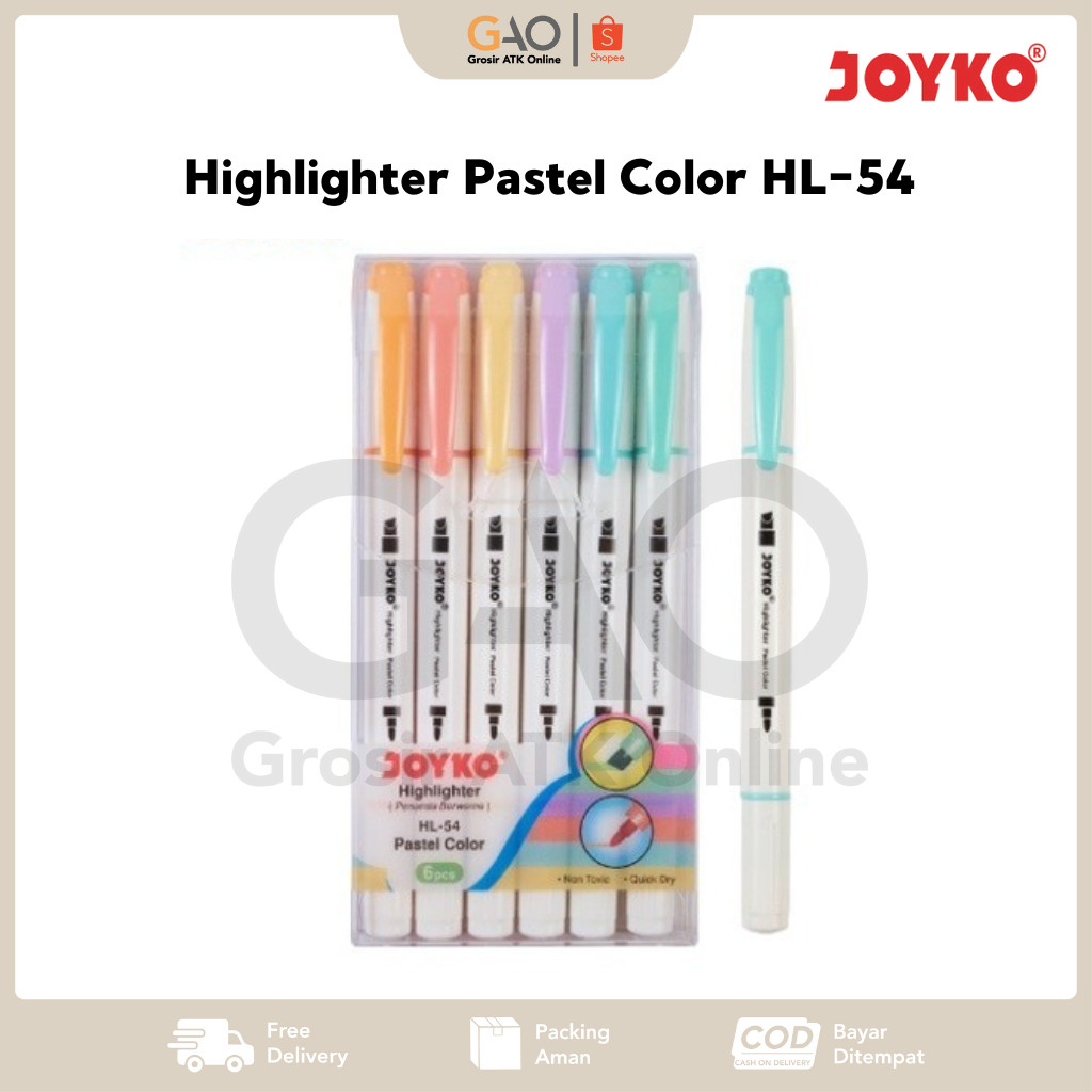 

Highlighter Pastel Color Penanda Berwarna Joyko HL-54