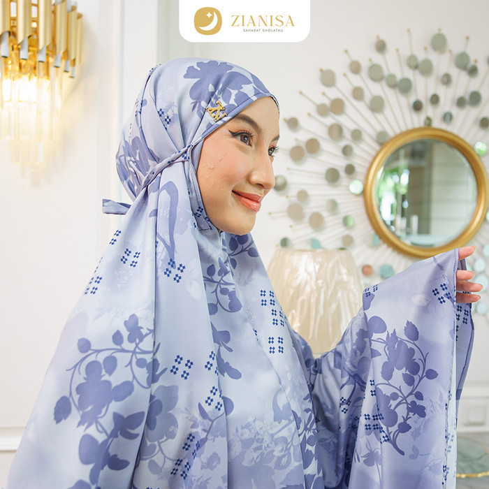 Mukena  Silk Mukena Zianisa Zahara Navy Allsize