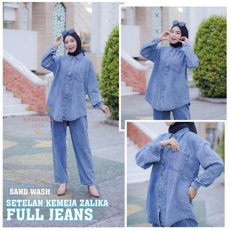 ready setcel Jeans zalika terbaru