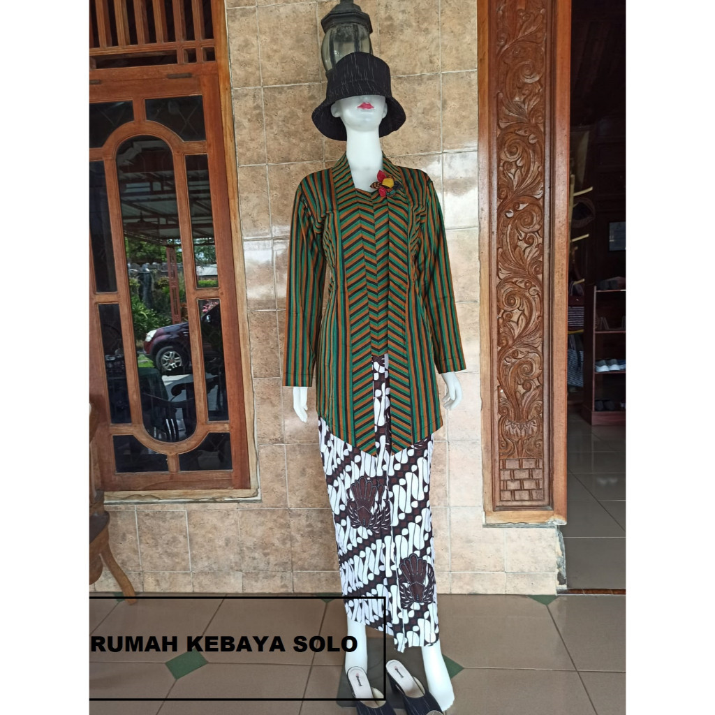 LURIK JAWA kebaya lurik hijau kebaya kutubaru terbaru