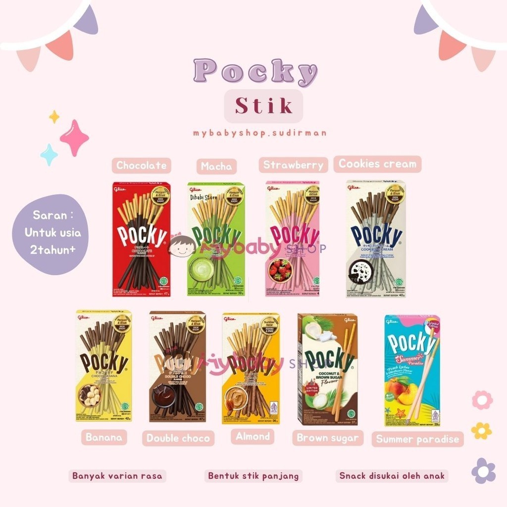 Pocky stik aneka rasa - Snack pocky stik - snack anak