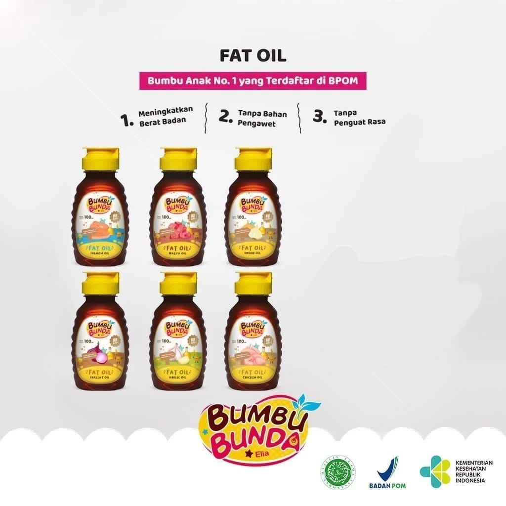 

Bumbu Bunda Elia Chicken Fat Oil / Beef Fat Oil / Minyak MPASI / BB Booster MPASI / Lemak MPASI / Lemak Bayi / Penambah Berat Badan