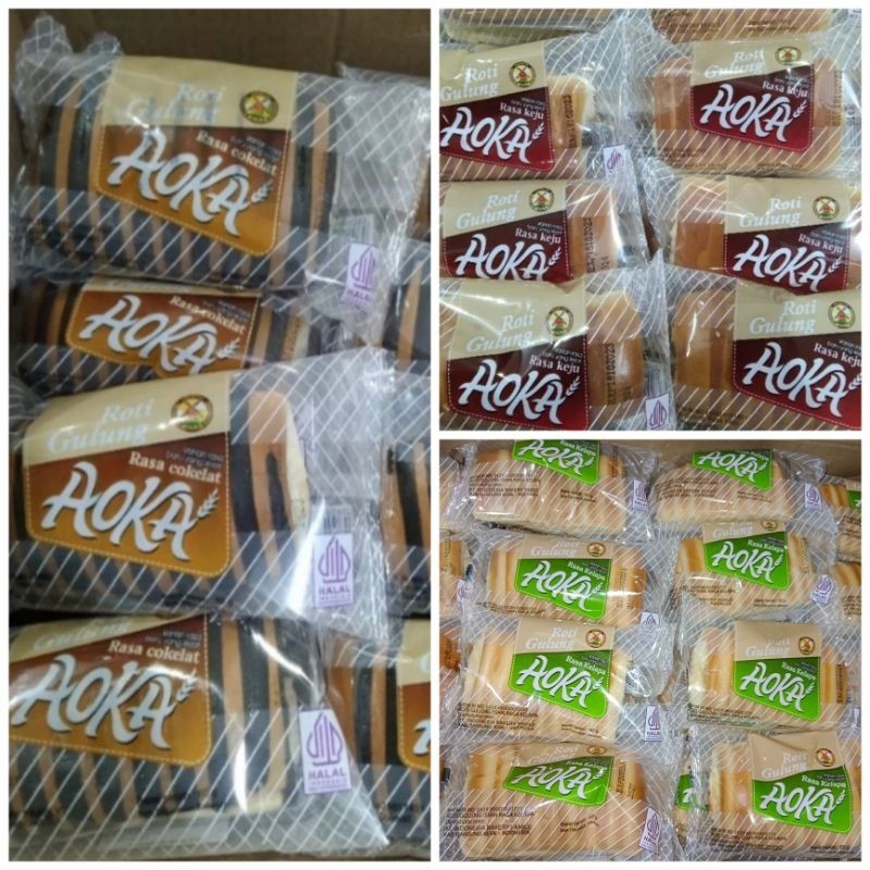 roti gulung aoka dan momotaro kokies roti gulung cokelat roti gulung keju roti gulung kelapa