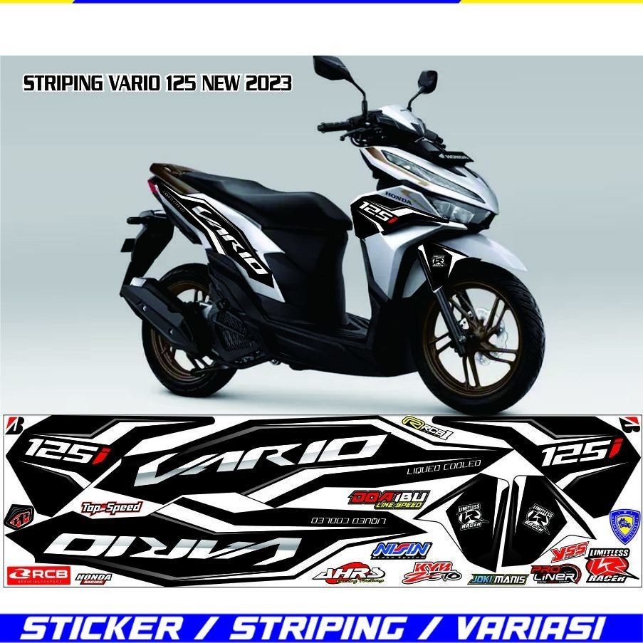 STICKER TERLARIS/ COD / STRIPING MOTOR HONDA NEW VARIO ISS NEW 125/  2022-2023 VARIASI STIKER MOTIF 