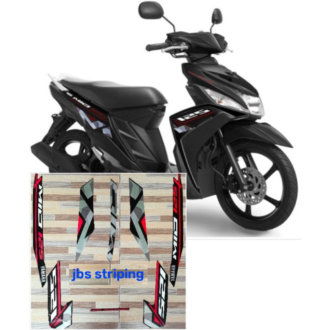 Stiker mio m3 striping  Yamaha Mio M3 warna hitam tahun 2016