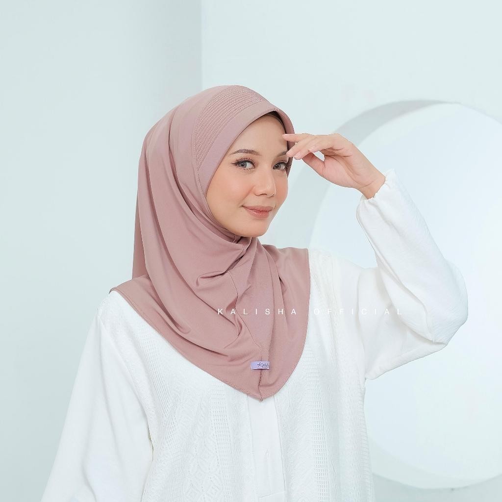 Bergo Sport Pet Tebal Haura Jilbab Instan Sport Jersey Premium Hijab Bergo Pet Tebal Ukuran M
