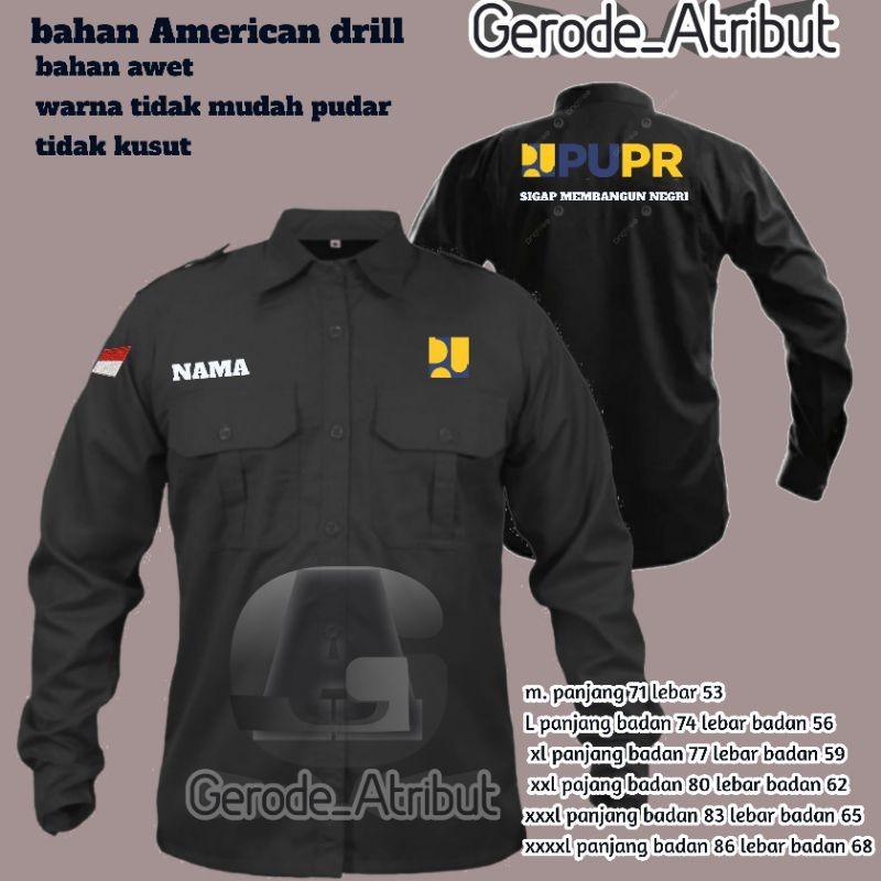 kemja pdl pupr /kemeja pupr / baju kemeja pupr /seragsm pupr