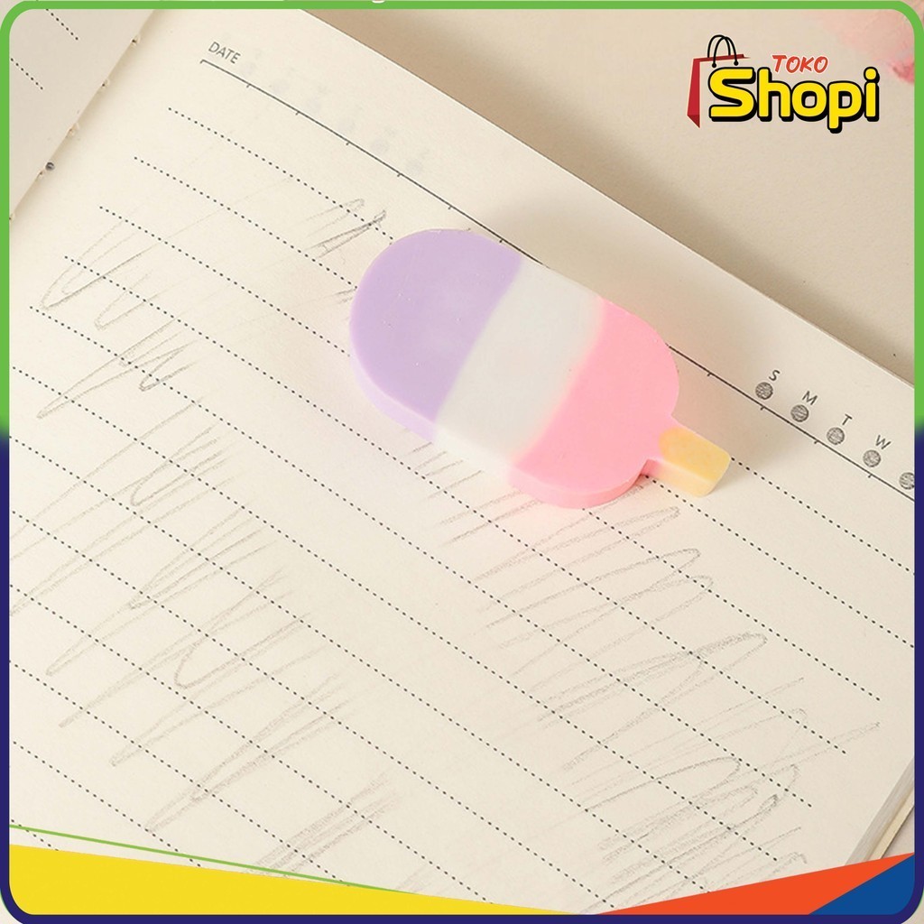 

♚ ♚Penghapus Pensil Motif Ice Cream Rainbow