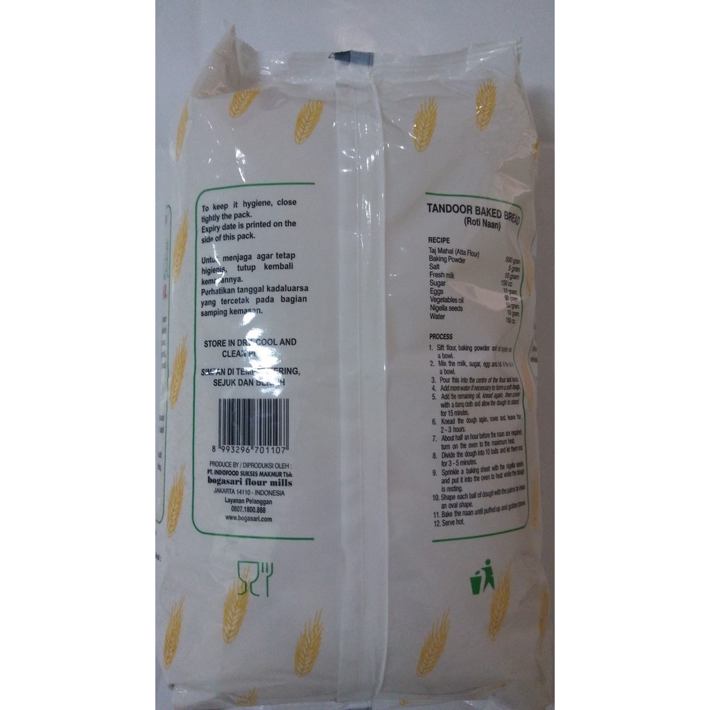 

Taj Mahal Tepung gandum Atta Flour 2Kg