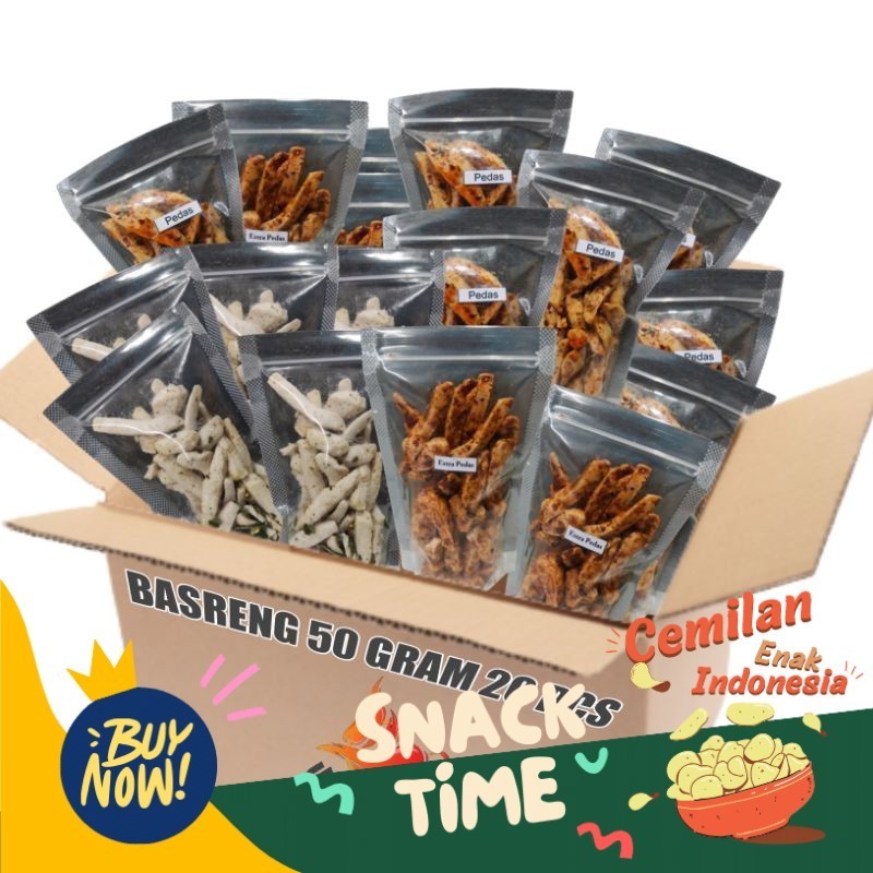 

PROMO HEMAT Basreng Daun Jeruk kemasan 50 gram (20 pcs)