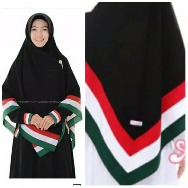 Jilbab Segiempat Jumbo Besar Syari Hijab Palestina Wolfis Uk.130 - tom