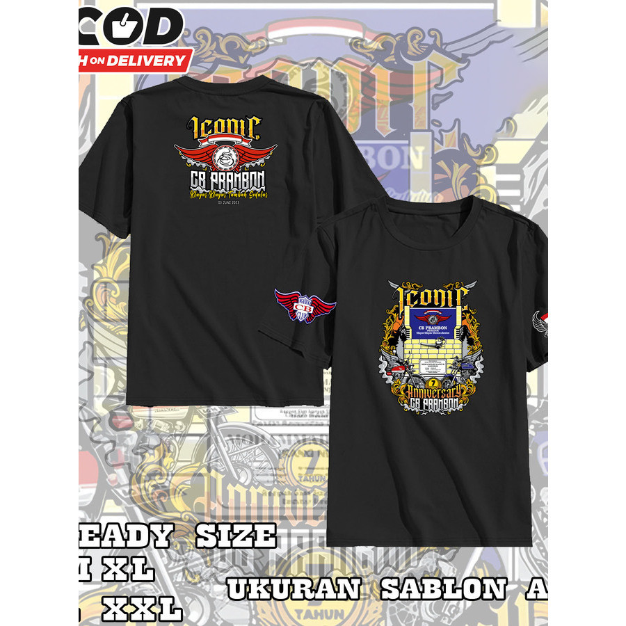 KAOS CB PRAMBON/kaos ICONIC cb Nganjuk/kaos anniversary cb prambon/kaos cb anti tobat /kaos cb Nganj