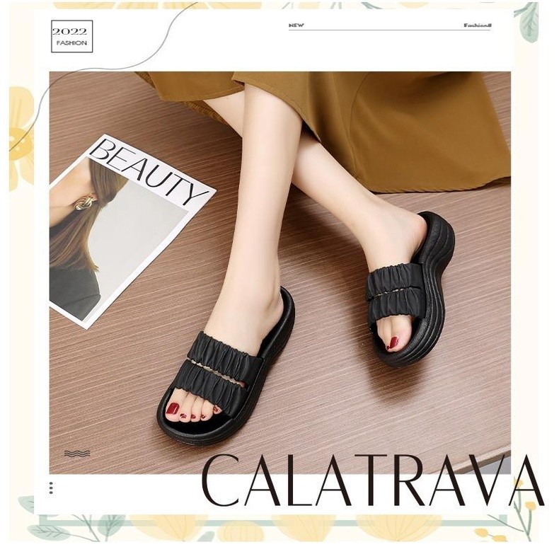 2215-1 [CALATRAVA] SENDAL FUJI KERUT CALATRAVA | SANDAL SELOP | SANDAL HAK | SANDAL JELLY | SANDAL F