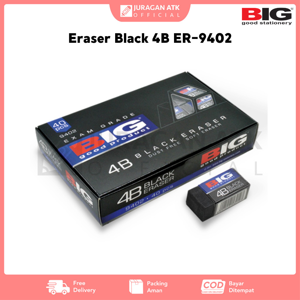 

Eraser Black 4B BIG ER-9402/ Penghapus Hitam BIG Kecil ER-9402