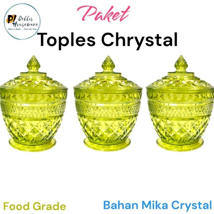 Toples Cantik Chrystal 3 pcs - Toples Kristal - Hijau