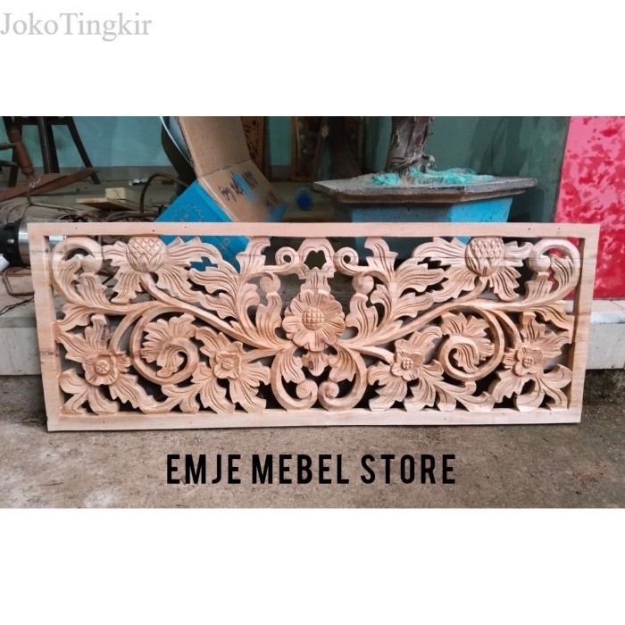 

ukiran gebyok hiasan dinding kayu mahoni ukir tempel jumbo murah