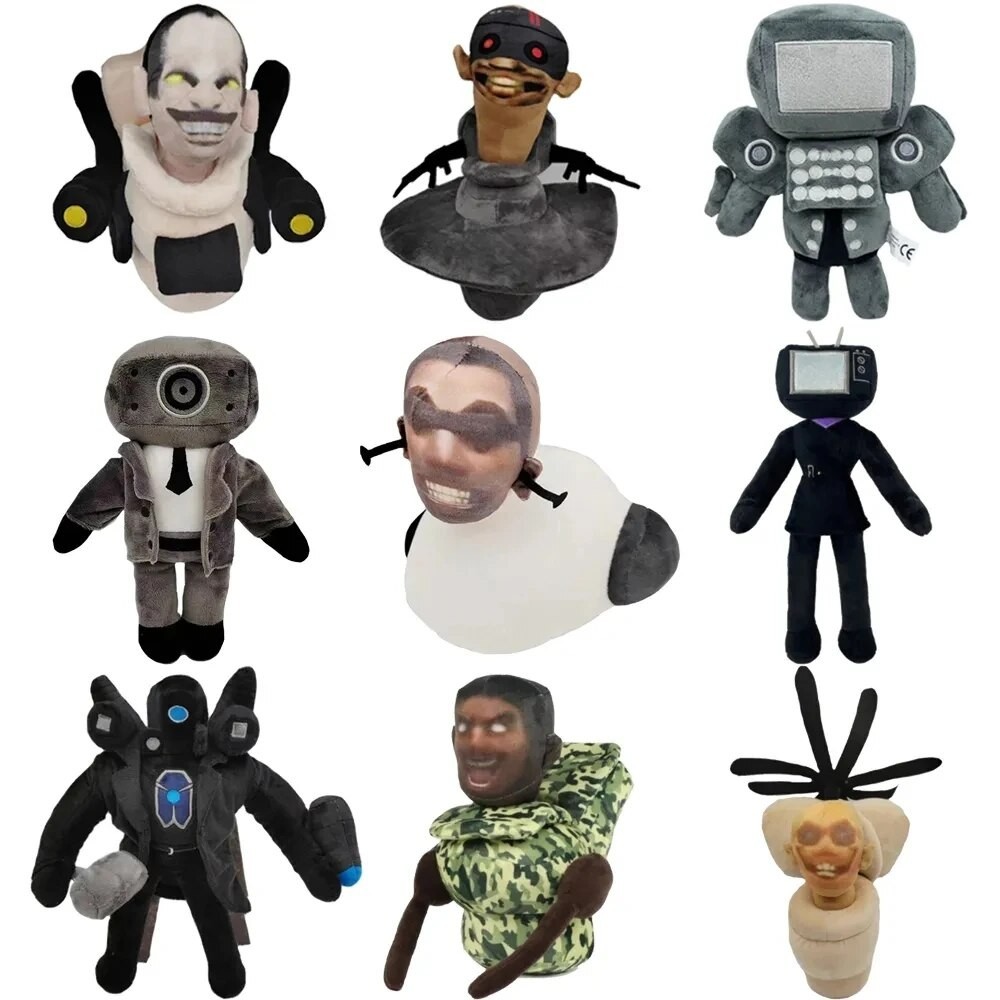 21pcs Skibidi Toilet Plush Toy New Skibidi Doll Stuffed Toy Skibidi Speakerman Plush Camara Camera M
