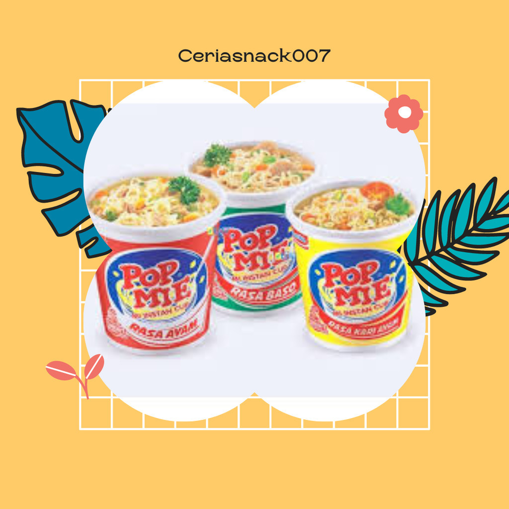 

Pop Mie Kuah 75gr All Varian Baso/Kari Ayam/Ayam/Soto ayam