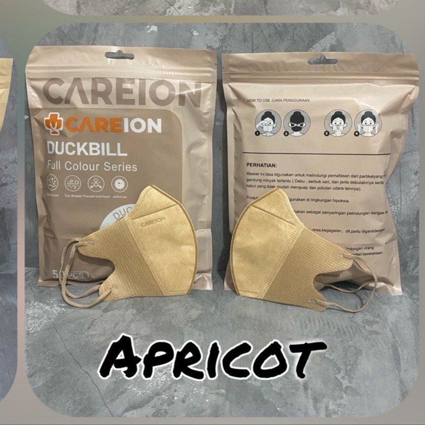 Masker Duckbill isi 50 4ply MASKER DUCKBILL full color NEW CAREION SEPERTI SENSI 3PLY SACHET ISI 10 