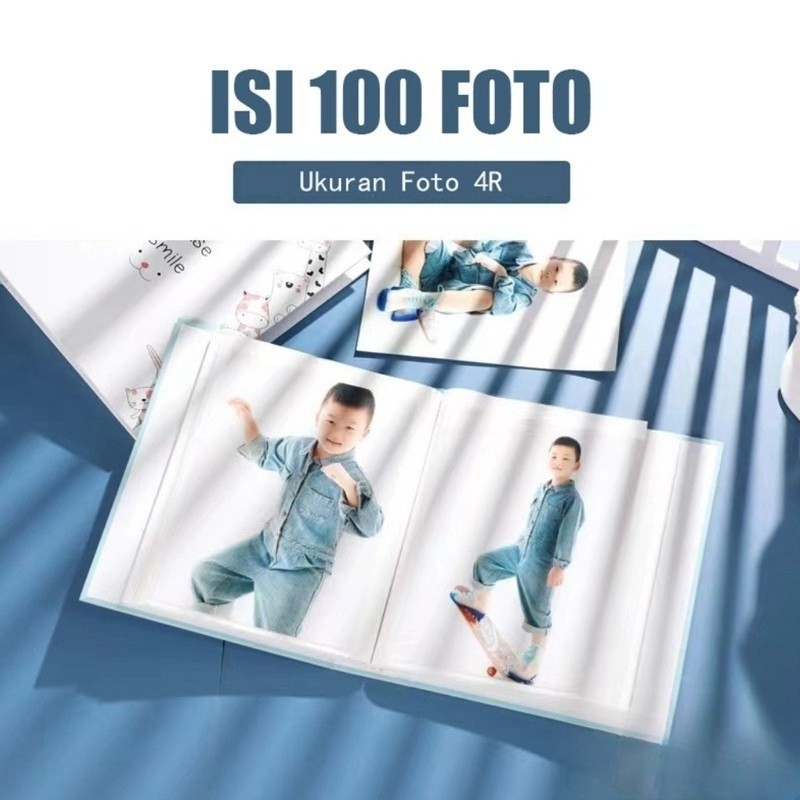 BE album foto 4R/photo album 100 Slot/buku album foto/Starlht Album Foto Keluarga 4R