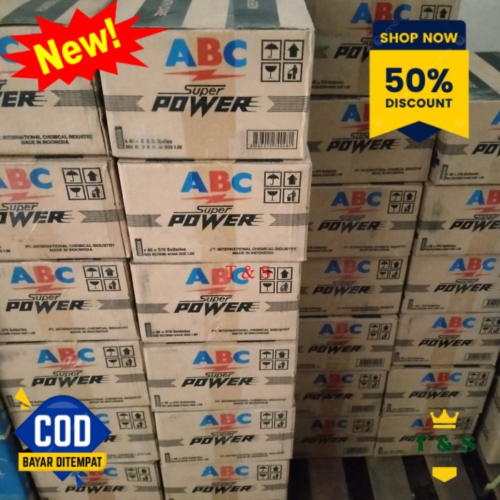 Baterai ABC POWER AAA/AA Alkaline AAA/AA Biru AAA/AA Karton