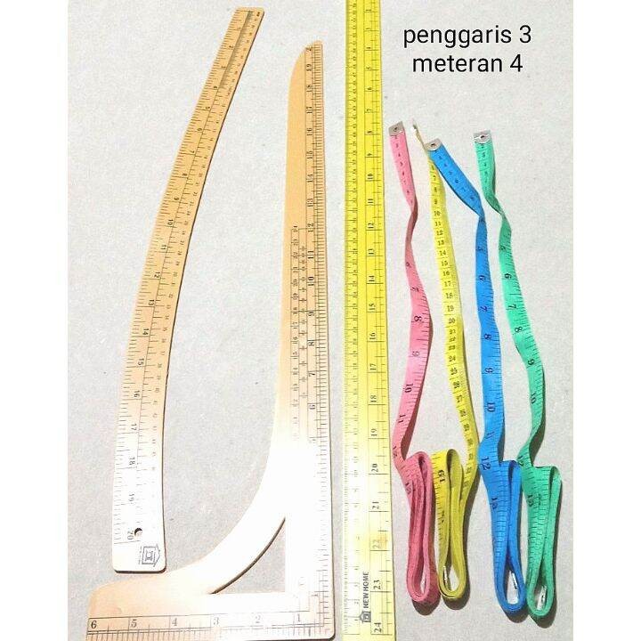 

penggaris . pola jahit paket isi 7 jenis / Alat jahit / kebutuhan menjahit