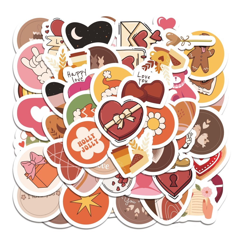 

COD 50 Pcs Stiker Love Mazzy Lucu Anti Air Untuk Dekorasi Notebook Sepeda Skateboard Handphone