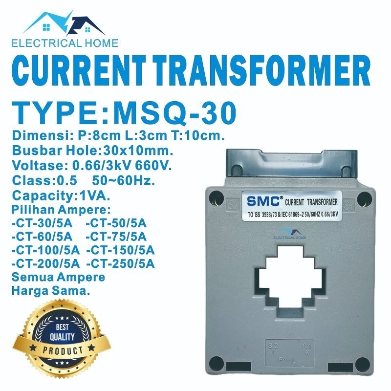 Current transformer CT  MSQ-30 CT-30/5A - CT-250/5A BEST QUALITY.