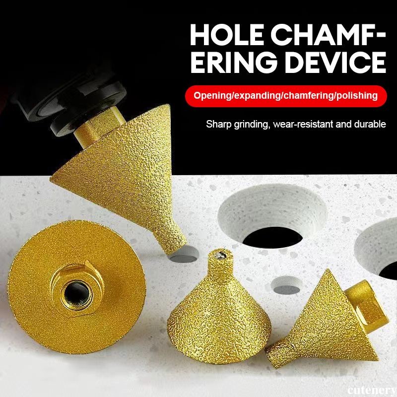 Mata CNC Router Diamond Chamfer Profil Batu Granit Marmer Nisan Kaca / Mata Profil Keramik Granit Bu