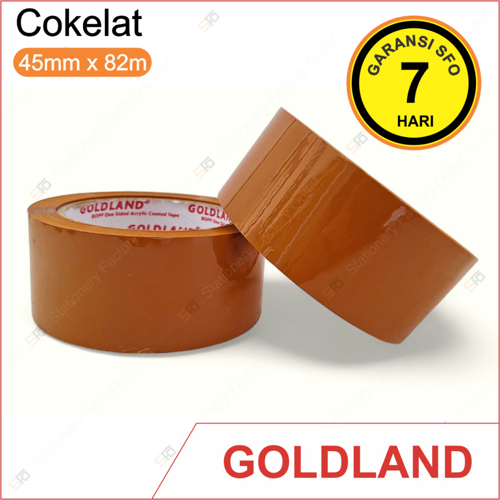 

Lakban Goldland Coklat 45mm x 82m - Codeline Stationery