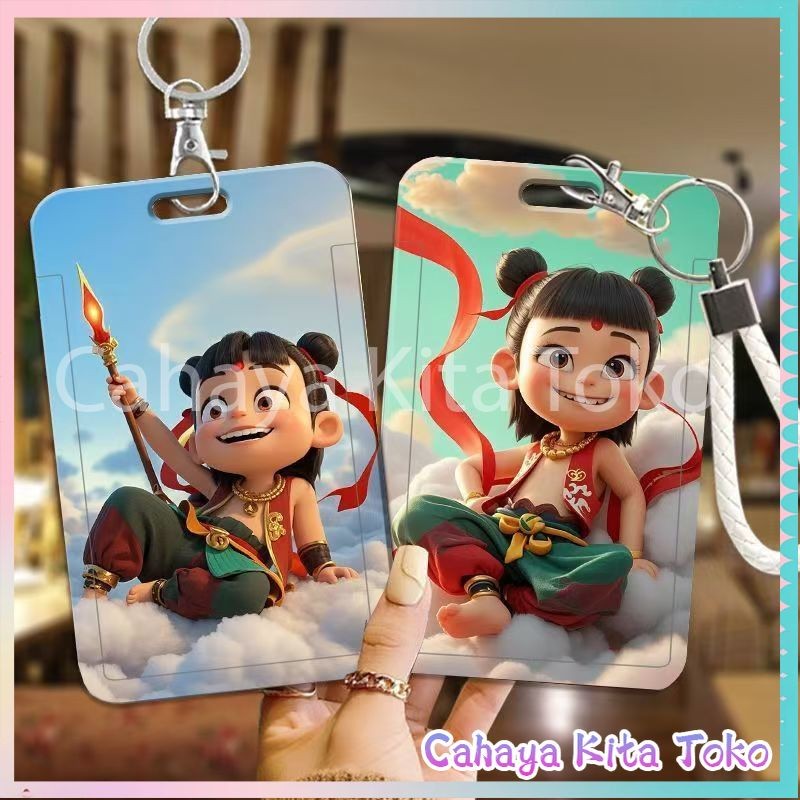 

ID CARD HOLDER/SARUNG KARTU/pesanan Hadiah Khusus/SUPPORT HARGA GROSIR/Ne Zha yang imut dan bahagia