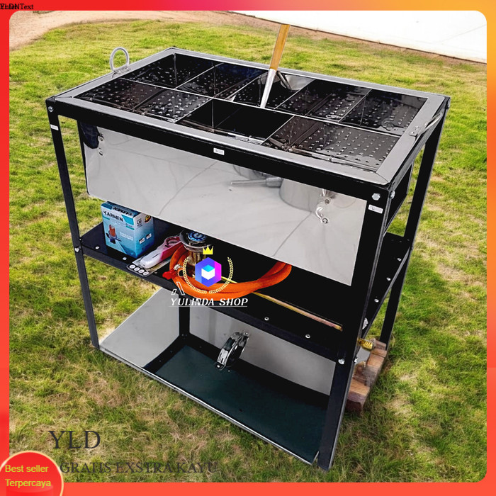 dangdang pentol baso/panci bakso prasmanan/dangdang lubang bakso plus meja boot