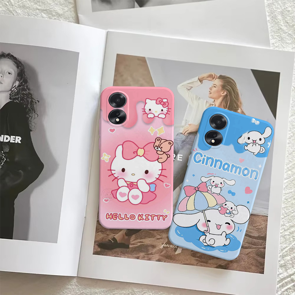OPPO A18 A58 A78 A17 A38 A98 Motif Charact3r - Silicone -  Case Custom - Pelindung Hp - Bumper