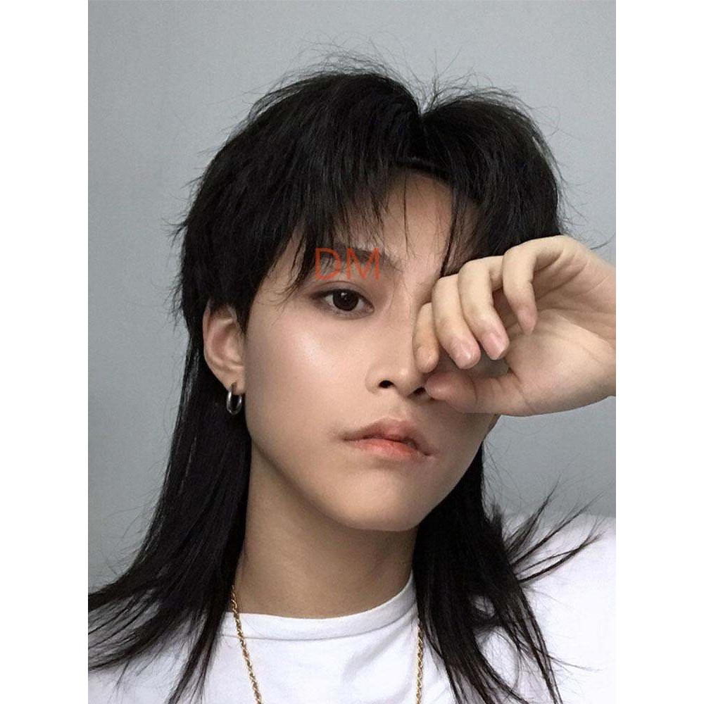 【Kiriman hari yang sama】 rambut palsu pria rambut palsu korea pria wig rambut pria mullet 7 rambut p