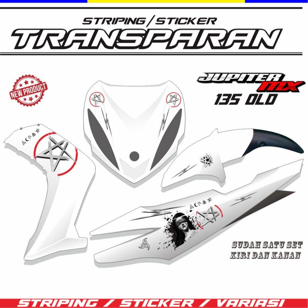 STRIPING TRANSPARAN JUPITER MX OLD 135 VARIASI STRIPING KEREN