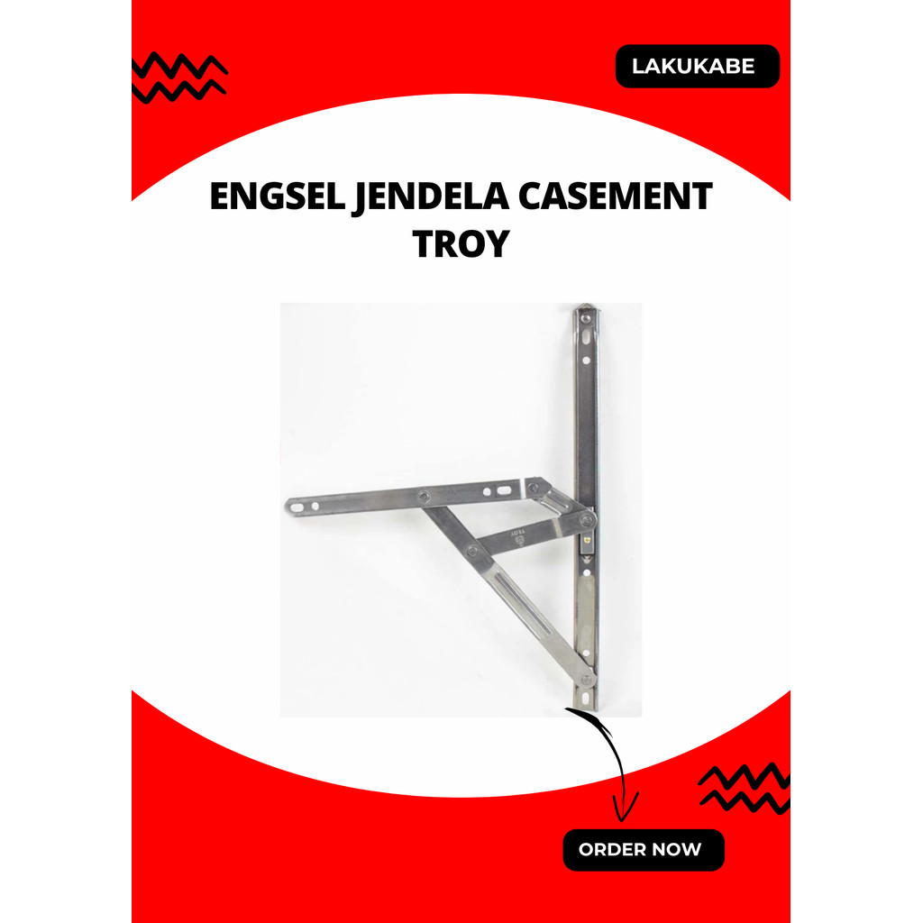 Engsel Casement Jendela Aluminium & Kayu Stainless Anti Karat TROY