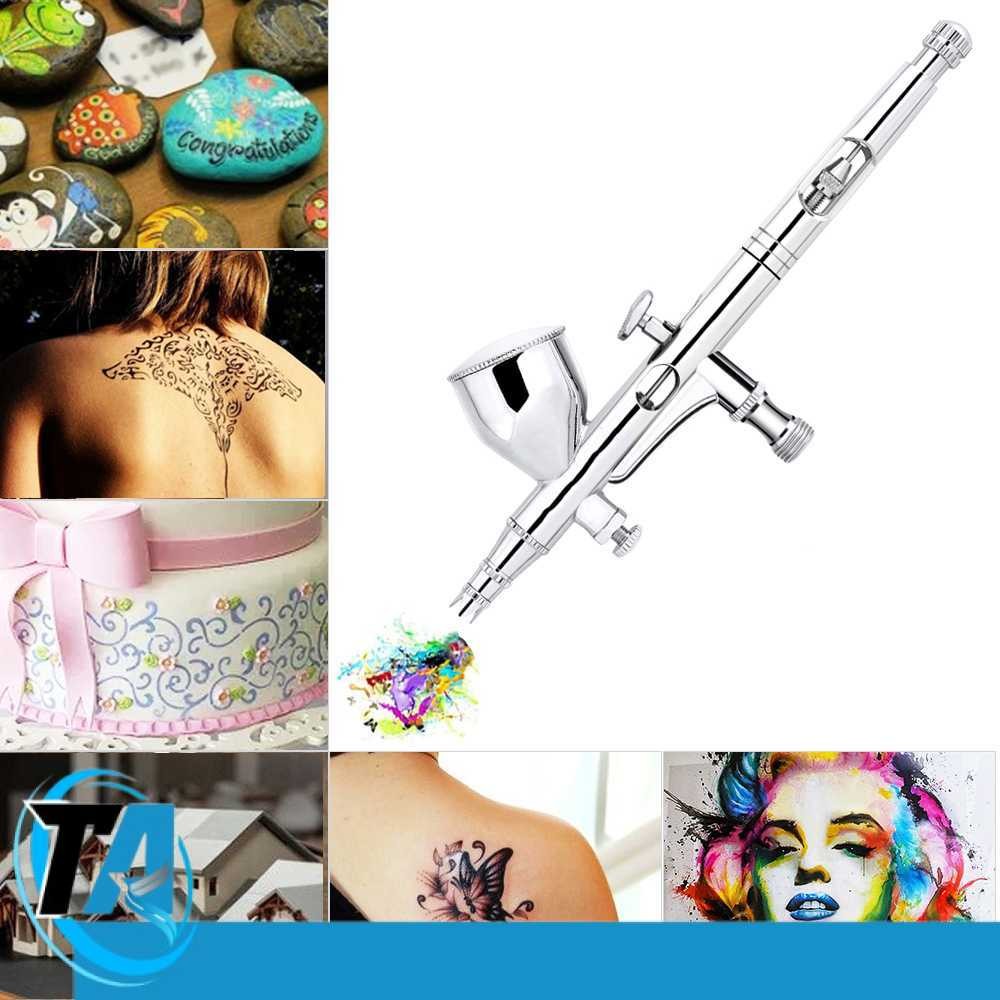 

Nasedal Airbrush Spray Gun Set Dual Action Tattoo Nail Art Painting - NT-180K-3