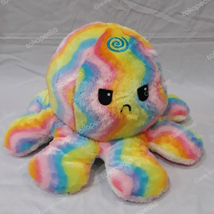 Collection Toys Boneka Cumi Gurita Octopus Tik Tok Jumbo Rainbow - jumbo