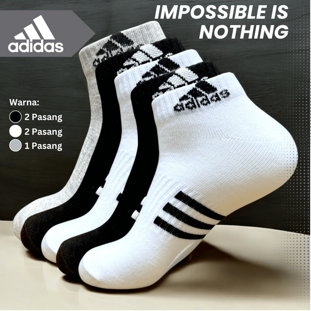 Original Kaos Kaki Nike - Kaos Kaki Adidas - Sport Unisex Pria dan Wanita Kualitas Premium dan Tebal