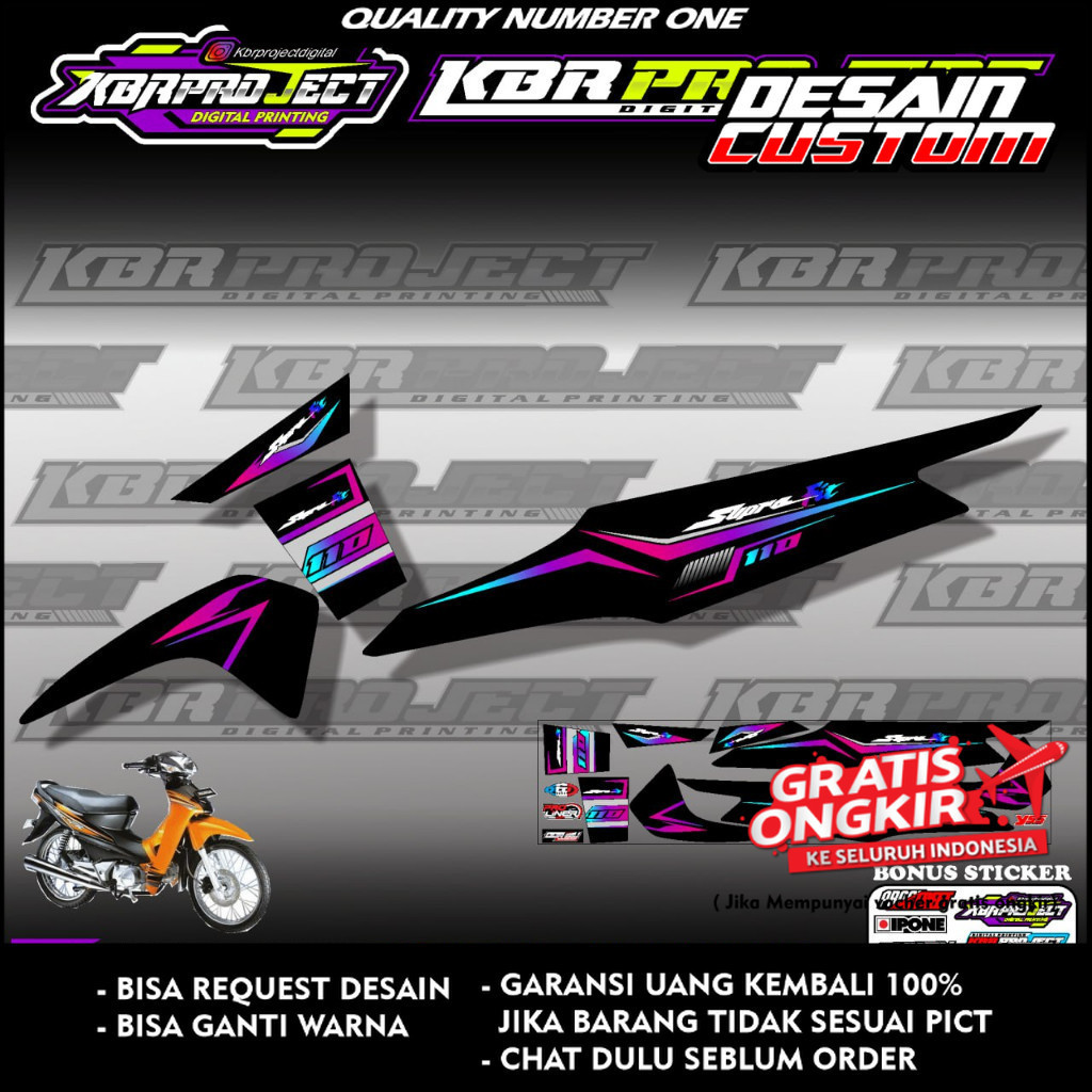 SUPRA FIT NEW STIKER STRIPING PREMIUM MOTOR PREMIUM KEREN LIS VARIASI SUPRA FIT NEW STIKER MOTOR HON