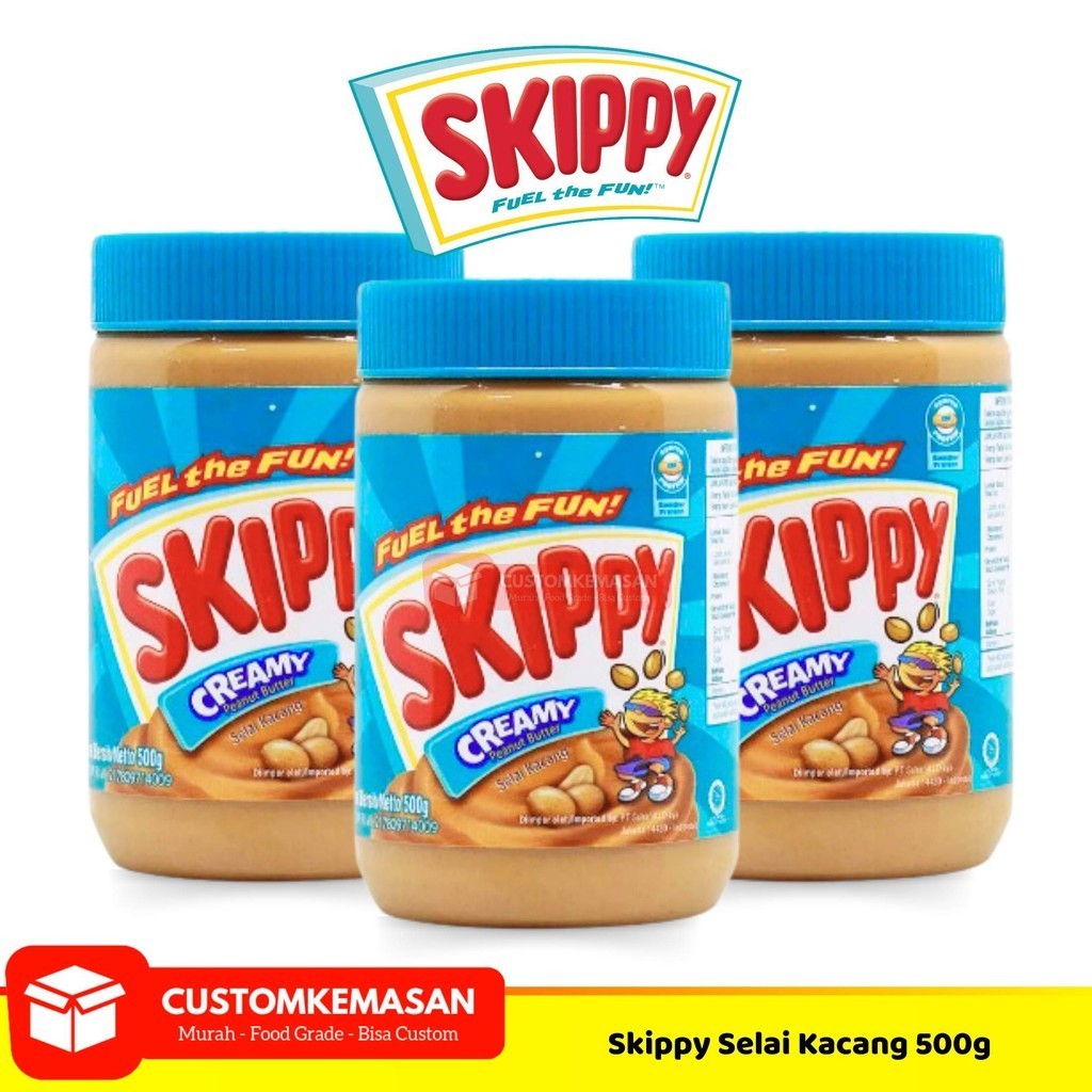 

Skippy Creamy Peanut Butter 500g / Selai Kacang / Selai Roti kacang / Selai Kacang Skippy