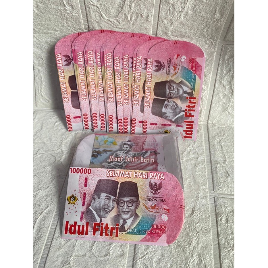 

Amplop ampau lebaran UANG uk medium isi 100 50 10 lembar - UANG MIX, 10 LEMBAR