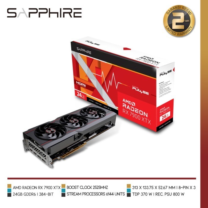 SAPPHIRE PULSE AMD Radeon RX 7900 XTX 24GB