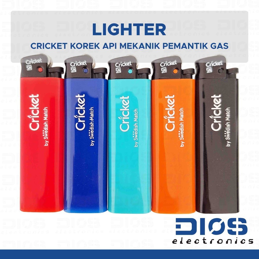 CRICKET Korek Api Mekanik Pemantik Gas Lighter 2000 Flames SNI ORI Bandung
