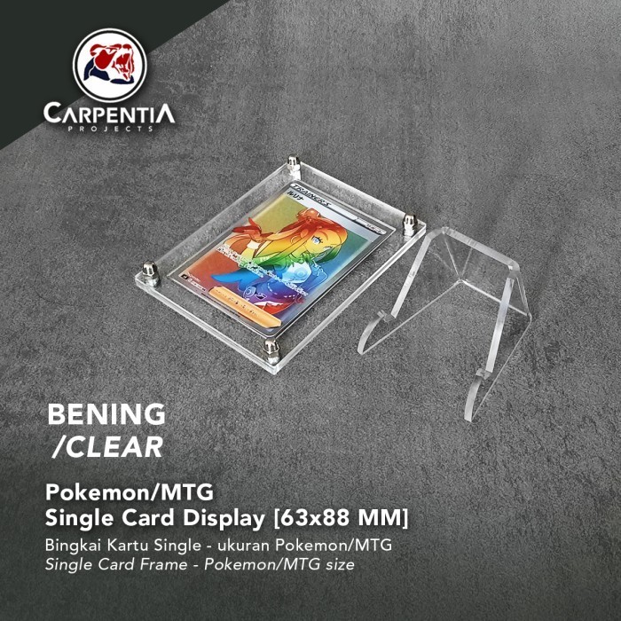 

PROMO!! -Pokemon/MTG Acrylic Display Frame - Standing Kartu Akrilik - Bening