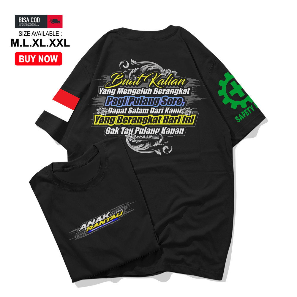 Kaos ANAK RANTAU V13/ Kaos Kata Kata / Kaos Perantau / Kaos Distro Premium / Kaos Pekerja Keras / Ka