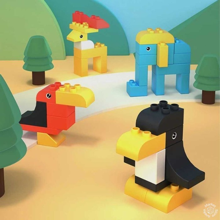 Mainan Edukasi Building Blocks Lego Colorful Wonderful Paradise 113PCS