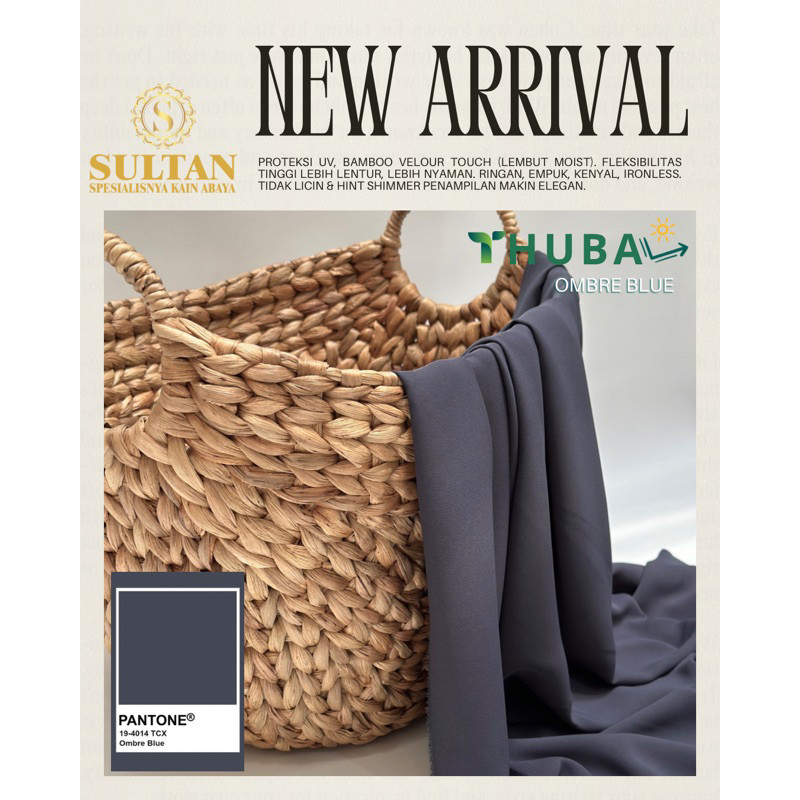 KAIN ABAYA SULTAN BAHAN GAMIS PREMIUM THUBA ANTI UV