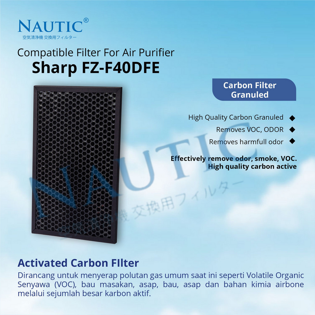 PROMO TERBARU HEPA Filter SHARP Air Purifier FP-F40 / FP-F40Y / FP-FM40Y / FP-F40Y-W / FP-F40Y-T /