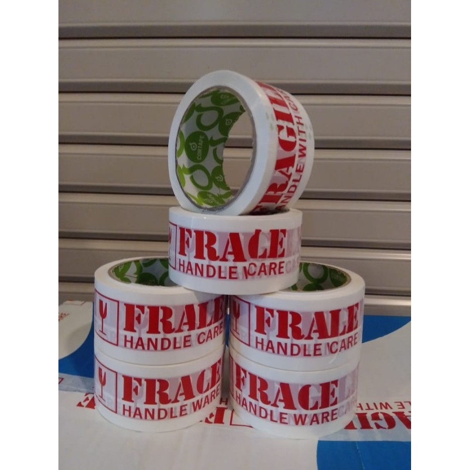 

Gtls Lakban Fragile Cortape Merah Putih 1 Rol